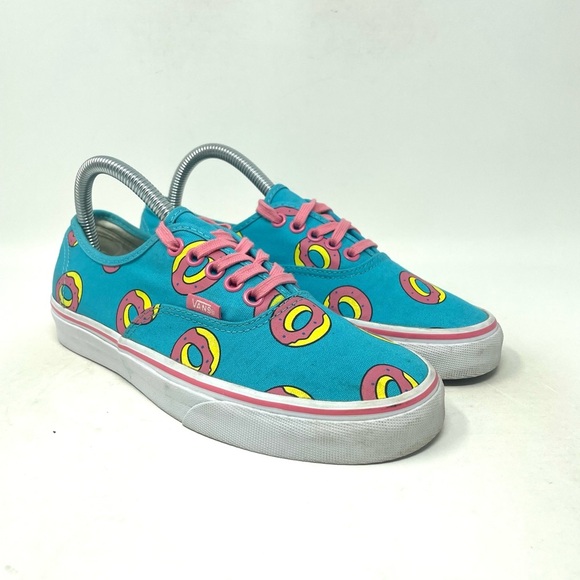 Vans Off the Wall Low Top Lace Up Sneaker “Odd Future” Blue Donuts Womens 8 - Picture 2 of 8